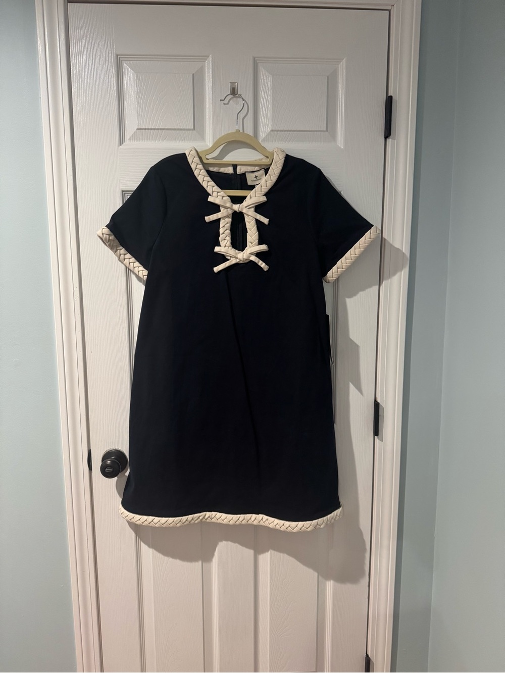 Tuckernuck size L navy and white dress NWT